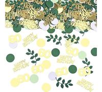CUEMOON Coriandoli decorativi per compleanno, verde, 200 pezzi, decorazione da tavolo, per compleanno, donne, uomini, decorazione da donna 60, per uomo