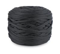CUEMOON Fettuccia per Borse a Uncinetto, 285g/100m Filati per Borse Uncinetto, Cordoncino per Borse, Cestini, Tappeti, Fai da Te, Decorazioni, Artigianato (nero)