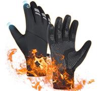 CUEMOON Guanti Invernali Uomo Termici,Guanti Moto Donna Invernali,Guanti Donna Invernali Touchscreen, per corsa, ciclismo, mountain bike, colore nero