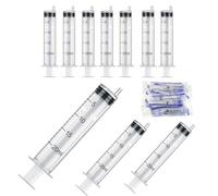 CUEMOON10 Pack Siringa 20ml con Tappi in Plastica Liquido, Di Misurazione per Laboratori Scientifici, Siringhe senza Ago Liquido di Misurazione, Alimentazione Animale, Giardinaggio
