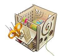 Cuencos De - Cuenco De De Madera Todo En | Almacenamiento De para Bolsa De Tejer | Cuenco Dispensador De De Madera | Organizador De Cestas para Accesorios Y Suministros De CR