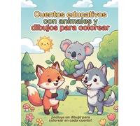Cuentos educativos con animales y dibujos para colorear