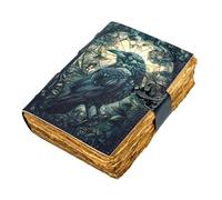 cuero The Raven Notebook Mystery Crow Journal Grimoire Witchcraft Gothic Spellwork Book of Shadows Journal for men and Women (5X7 inches)