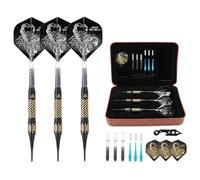 CUESOUL 16 Grams Deluxe Soft Tip Darts Set with Luxury Case(HX-STL-B2307+D602)