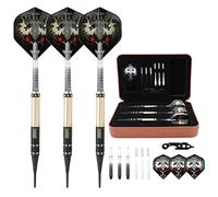 CUESOUL 16 Grams Deluxe Soft Tip Darts Set with Luxury Case(JL-STL-B1104+D602)