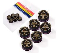 CUESOUL 6 Pezzi 9 Layer 14 Millimetri Maiale Cue Suggerimenti per Pool Cue Stick (Hard)