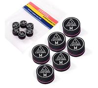 CUESOUL 6 Pezzi 9 Layer 14 Millimetri Maiale Cue Suggerimenti per Pool Cue Stick (Medium)