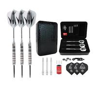 CUESOUL 95% Tungsten 26 Gram Tungsten Steel Tip Darts Set - with 1 Deluxe Dart Case (CSTSTD028-26L)