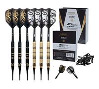 CUESOUL Jazz - Set di Freccette con Punta Morbida, 19 g, con 6 Alette AK5 Integrate in plastica e 36 Punte in plastica per Bersaglio elettronico