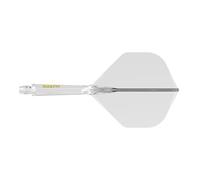 CUESOUL ROST 77 Asta e Volo Freccette integrati, Forma Standard Grande, Set di 3 (Serie di Colore Trasparente)