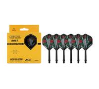 CUESOUL ROST ak5 Integrato Albero da dardo e voli con Moderno Modello e Dimensione della Differenza,Set di 6 Pezzi