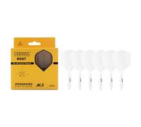 CUESOUL ROST Asta e Alette per Freccette Integrate,Colore Puro,Forma ad Ala Sottile/Pera/Grande,Set di 6 Pezzi