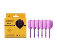 CUESOUL ROST Asta e Alette per Freccette Integrate,Colore Puro,Forma ad Ala Sottile/Pera/Grande,Set di 6 Pezzi