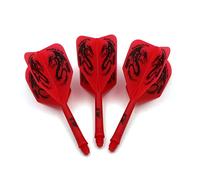 CUESOUL ROST Dartpfeile Integrato Personalizzato Schäfte Shaft And Darts Flight Medium, Set di 3 Pezzi Dragon Pattern (CSAK-5JL4-L)