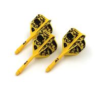 CUESOUL ROST Dartpfeile Integrato Personalizzato Schäfte Shaft And Darts Flight Medium, Set di 3 Pezzi Schädel Pattern (CSAK-5KL9-L)