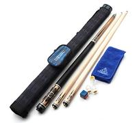 CUESOUL Set Stecca da Biliardo DS da 58 "e 19 Once in Acero con 2 aste, Punta da 13 mm, Confezione in Custodia Rigida