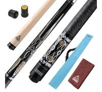 CUESOUL Stecca da Biliardo da 58 Pollici, Punta da 21 Once e Punta da 13 mm, Stecca da Biliardo con avvolgimento Irlandese, confezionata in Una Custodia per Stecche Blu