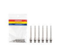 CUESOUL Titanium Grooved Conversion Darts Point, Realizzata con scanalature Profonde per Una Presa ottimale delle Dita, Confezione da 6 Pezzi.