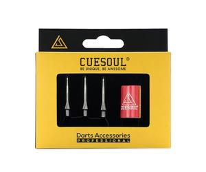 CUESOUL Titanium Grooved Conversion Darts Point, Realizzata con scanalature Profonde per Una Presa ottimale delle Dita, Confezione da 3 Pezzi.