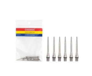 CUESOUL Titanium Grooved Conversion Darts Point, Realizzata con scanalature Profonde per Una Presa ottimale delle Dita, Confezione da 6 Pezzi.