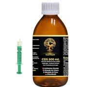 CueVitae CDS 500 ml (biossido di cloruro 3.000 ppm / 0,3%) - Contenitore in vetro ambrato con siringa dosatrice - Soluzione esclusiva per il trattamento dell'acqua