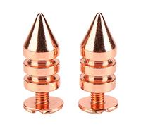 Cufaee 100 set Stume a punta di cono a spillo, borchie a vite in oro rosa in ottone, prigionieri di viti a vite per scarpe da abbigliamento fai -da -te (7 * 15mm)