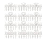 Cufaee 12 pezzi clip artigli per capelli, ABS trasparente prevenire morsetti per capelli con slittati, clip artigli per donne