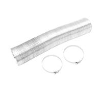 Cufaee 4 Inch Vent Hose, Double Sided Aluminum Foil Flexible Duct Ventilation Pipe, Heavy Duty 4 Layer Protection Duct Fan Systems (5m / 16.4ft)