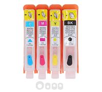 Cufaee 4 Pcs Ink Cartridge, Color Combo Permanent Chip Replacement Refill Printer Ink Cartridge, Includes Black Blue Magenta Yellow for Officejet (HP 902)