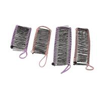 Cufaee 4 pettini elastici per piega, in gomma, con ferro, per piega, vintage, decorativi, non per capelli, per capelli ricci spessi e sottili