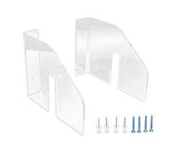 Cufaee Acrylic Hangers Horizontal Holder Rack, Snowboard Wall Rack Storage and Display, Skateboard Wall Mount for Room Garage Decor (Transparent)