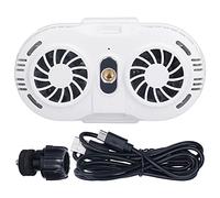 Cufaee Cell Phone Cooler, Retractable Mute Cellphone Radiators with Dual Semi Conductor Cooling Chip, Phone Cooler Fan for Outdoor Vlog (White)