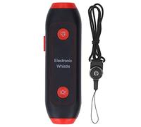 Cufaee Electronic Whistle, Handheld 3 Tone 3 Volume Level Blow Electric Whistle with LED Light, Whistle with Lanyard for Training Sports (Red)