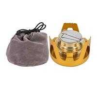 Cufaee Mini fornello ad alcool portatile da esterno, fornello ad alcool da esterno, bruciatore da esterno per campeggio all'aperto, escursionismo (Oro)