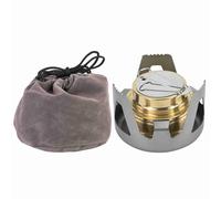 Cufaee Mini fornello ad alcool portatile da esterno, fornello ad alcool da esterno, bruciatore da esterno per campeggio all'aperto, escursionismo (Grigio)