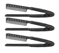 Cufaee Pettine di raddrizzamento dei capelli, pettine di acconciatura portatile a forma di V, pettine per piastre per bellissime trecce, piastre