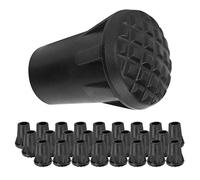 Cufaee Punte per bastone da passeggio da 25 pezzi, punte per bastoncini da passeggio in PVC resistente da 0,4 pollici, protezioni per ghiere antiscivolo Punte per estremità della c