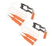 Cufaee Punteruolo per ghiaccio retrattile da 2 pezzi, piccone di sicurezza per ghiaccio retrattile, doppio martello portatile con cintura di sicurezza per salvare la vita