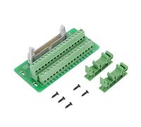 Cufaee Scheda breakout PLC, connettore per morsettiera scheda breakout con intestazione maschio IDC34P 34Pin, interfaccia PLC con staffa e viti