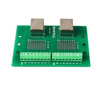 Cufaee Scheda di breakout del connettore Ethernet RJ45, ABS e materiale metallico Doppia rete di ingresso della porta di ingresso VITE Scheda con staffa