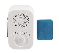 Cufaee Sensore di movimento wireless, sensore di movimento vocale sostituibile per campanello attivato, regolamento del volume USB Ricarica del sensore della porta per il negozio d
