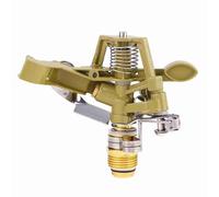 Cufaee Spruzzatore di irrigolion irrigante, spruzzatore di irrigazione per acqua in lega di zinco rotante 360 gradi Sprinkler, irrigatori per irrigazione per impulsi per il corti (1/4 17,5-18 cm