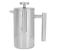 Cufaee Stainless Steel French Press Pot, Portable Double Wall Small French Press Coffee Maker, Coffee Pot for Home Outdoor Gifts (800ml)