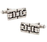 Cuff-Daddy Design architettonico in tonalità argento ossidato con confezione regalo
