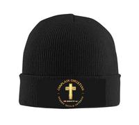 Cuffed Beanie Chaplain Christianity Desert Shield Veteran Classico Maglia Hat Elastico Cappello Lavorato per Escursionismo Motociclismo Sci