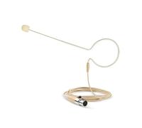 Cuffia a condensatore singolo beige con microfono per sistema wireless Bodypack trasmettitore, ideale per DJ, MC, palestra, palco (mini XLR TA3F spina per AKG/Samson)