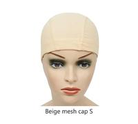 Cuffia a cupola in rete for rendere più facili le parrucche, da cucire sui capelli, elastica, in nylon traspirante(Beige Mesh cap s)