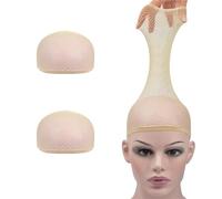 Cuffia a rete per capelli, Cappucci for parrucca in rete Rete for capelli in nylon Estensibile Elastico Multicolor 5/10 pezzi for donna(Skin colour-5Pcs)