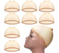 Cuffia a rete per capelli, Cuffia for parrucca HD 4/6/10 pezzi anteriore in pizzo elasticizzato in nylon da donna(6Pcs(3pack))