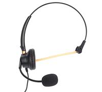 Cuffia Aziendale con Volume Regolabile e Microfono per Agenti di Call Center e Uso in Ufficio, Cuffia Telefonica Leggera Nera da 2,5 Mm
